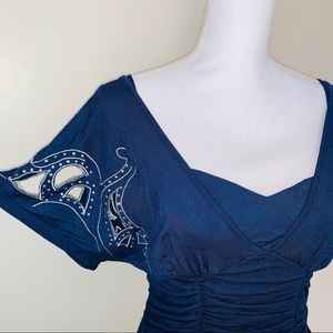 4 for $20 XOXO Navy Blue top